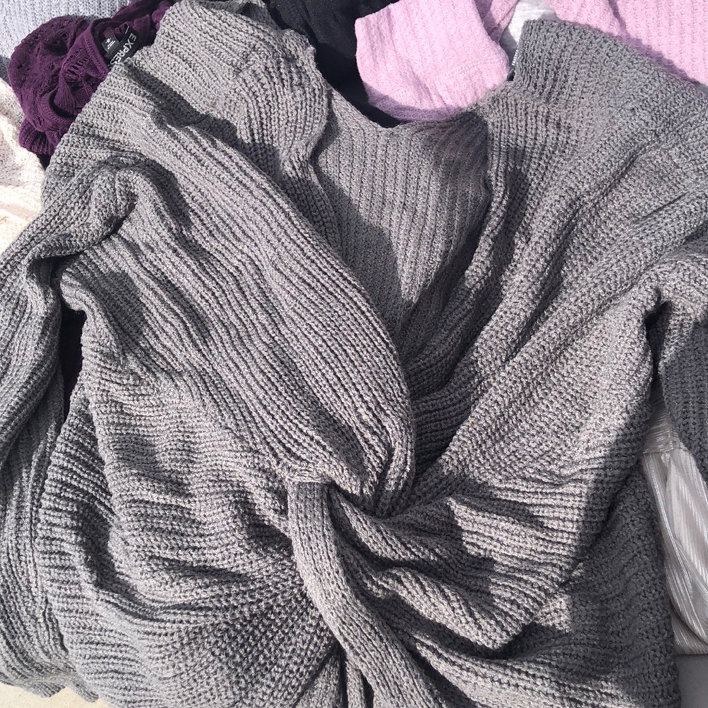 Criss cross back sweater
